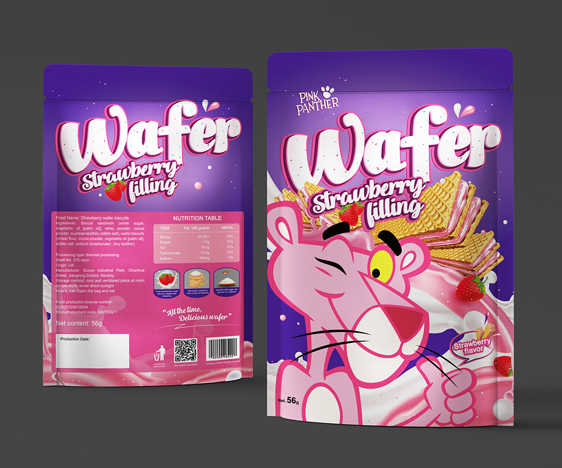 品牌形象 產(chǎn)品包裝設(shè)計 ' 《Pink Panther粉紅豹》華夫餅系列 